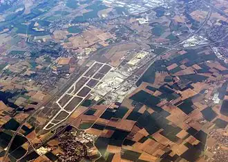 Luchthaven Lyon vanuit de lucht