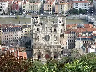 Gezien vanaf de basiliek Notre-Dame de Fourvière