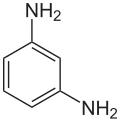Structuurformule van m-Fenyleendiamine