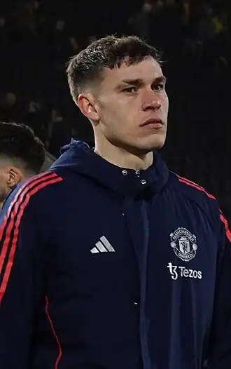 Ugarte in 2025 als speler van Manchester United