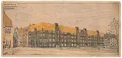 Eerste blok Spaarndammerplantsoen, Amsterdam, 1913-1914
