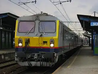 Een M4-stuurrijtuig in Schaarbeek