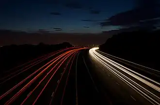 M61 's nachts nabij Chorley