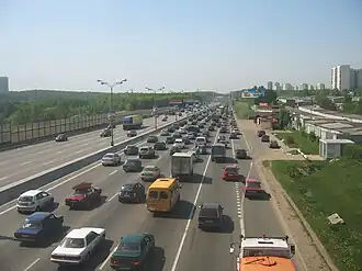 De MKAD bij Jasenevo