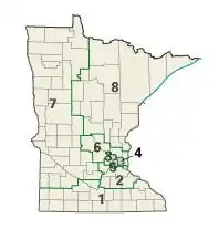 Congresdistricten van Minnesota vanaf 2003