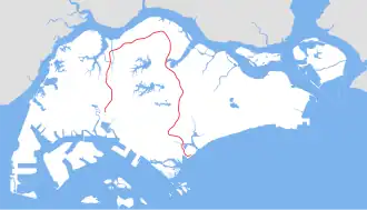 North South Line op de kaart