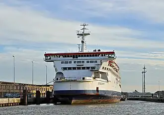 De Ostend Spirit (voorheen: Pride of Calais) in de haven van Oostende, december 2012