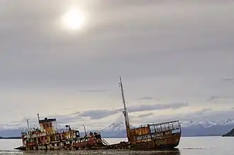 Het wrak van de eerste Logos