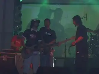 MaNga op het podium tijdens het Sziget-festival, Hongarije op 13 augustus 2006