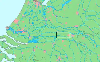 Kaart van Land van Maas en Waal