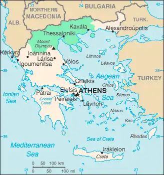 Kaart van Macedonië