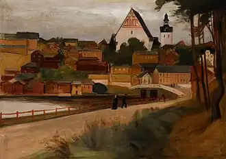 Gezicht op Porvoo (1899)