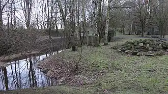 Archeologisch park op de plaats waar voorheen de abdij van Fontenelle lag