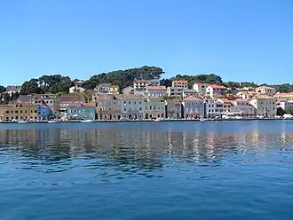 Zicht op de haven van Mali Lošinj