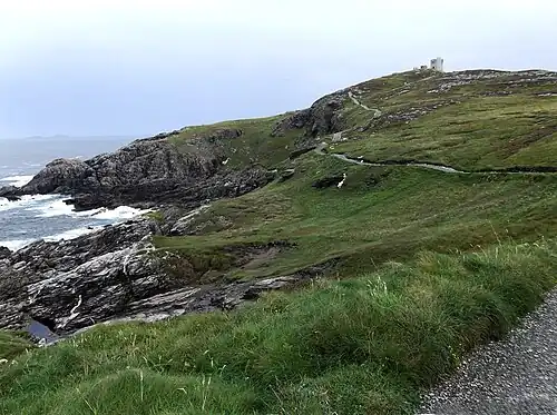 Malin Head kustlijn naar het noorden