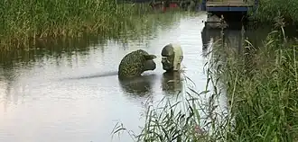 Zonder titel - Fontein met schapen en Otto Schaap, Amsterdam