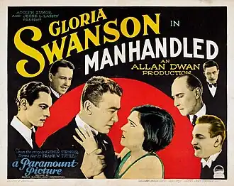 Manhandled lobby card