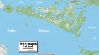 Kaart van Manitoulin