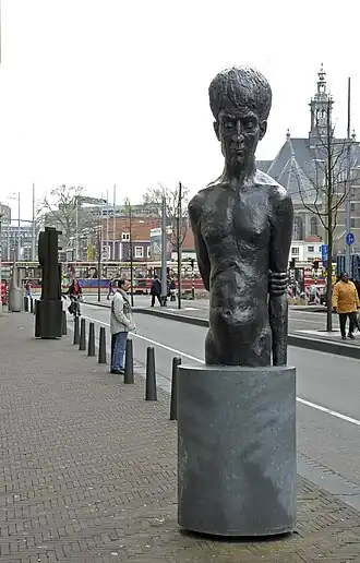 Mansportret voor De beeldengalerij van Peter Struycken, Spui, Den Haag
