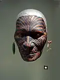 Masker van de Maori (met Tā moko)