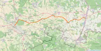 Trajectkaart spoorlijn Görlitz - Dresden-Neustadt