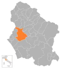 Locatie van Stazzema in Lucca (LU)