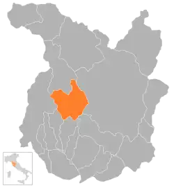 Locatie van Marliana in Pistoia (PT)