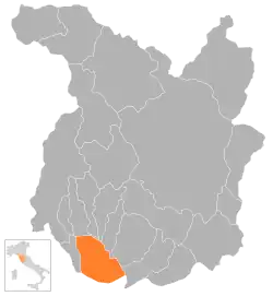 Locatie van Ponte Buggianese in Pistoia (PT)