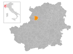 Locatie van Ala di Stura in Turijn (TO)