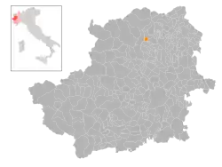 Locatie van Alpette in Turijn (TO)
