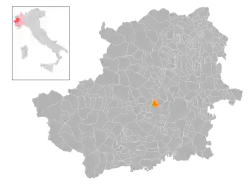 Locatie van Alpignano in Turijn (TO)