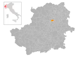 Locatie van Barbania in Turijn (TO)