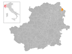 Locatie van Bollengo in Turijn (TO)