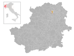 Locatie van Borgiallo in Turijn (TO)