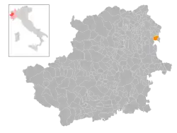 Locatie van Borgomasino in Turijn (TO)