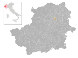 Locatie van Busano in Turijn (TO)