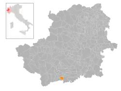 Locatie van Campiglione-Fenile in Turijn (TO)