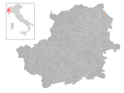 Locatie van Cascinette d'Ivrea in Turijn (TO)