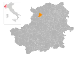 Locatie van Chialamberto in Turijn (TO)