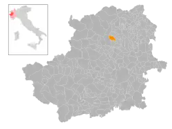 Locatie van Forno Canavese in Turijn (TO)
