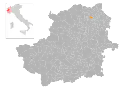 Locatie van Issiglio in Turijn (TO)