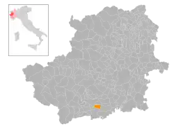 Locatie van Macello in Turijn (TO)