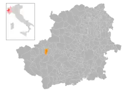 Locatie van Meana di Susa in Turijn (TO)