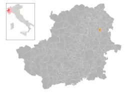 Locatie van Montalenghe in Turijn (TO)