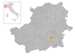 Locatie van Nichelino in Turijn (TO)