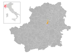 Locatie van Nole in Turijn (TO)