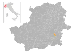 Locatie van Pecetto Torinese in Turijn (TO)