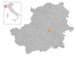 Locatie van Pianezza in Turijn (TO)