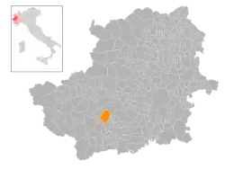 Locatie van Pinasca in Turijn (TO)