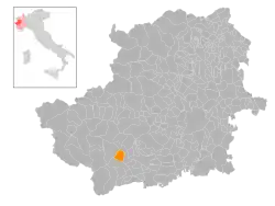 Locatie van Pramollo in Turijn (TO)